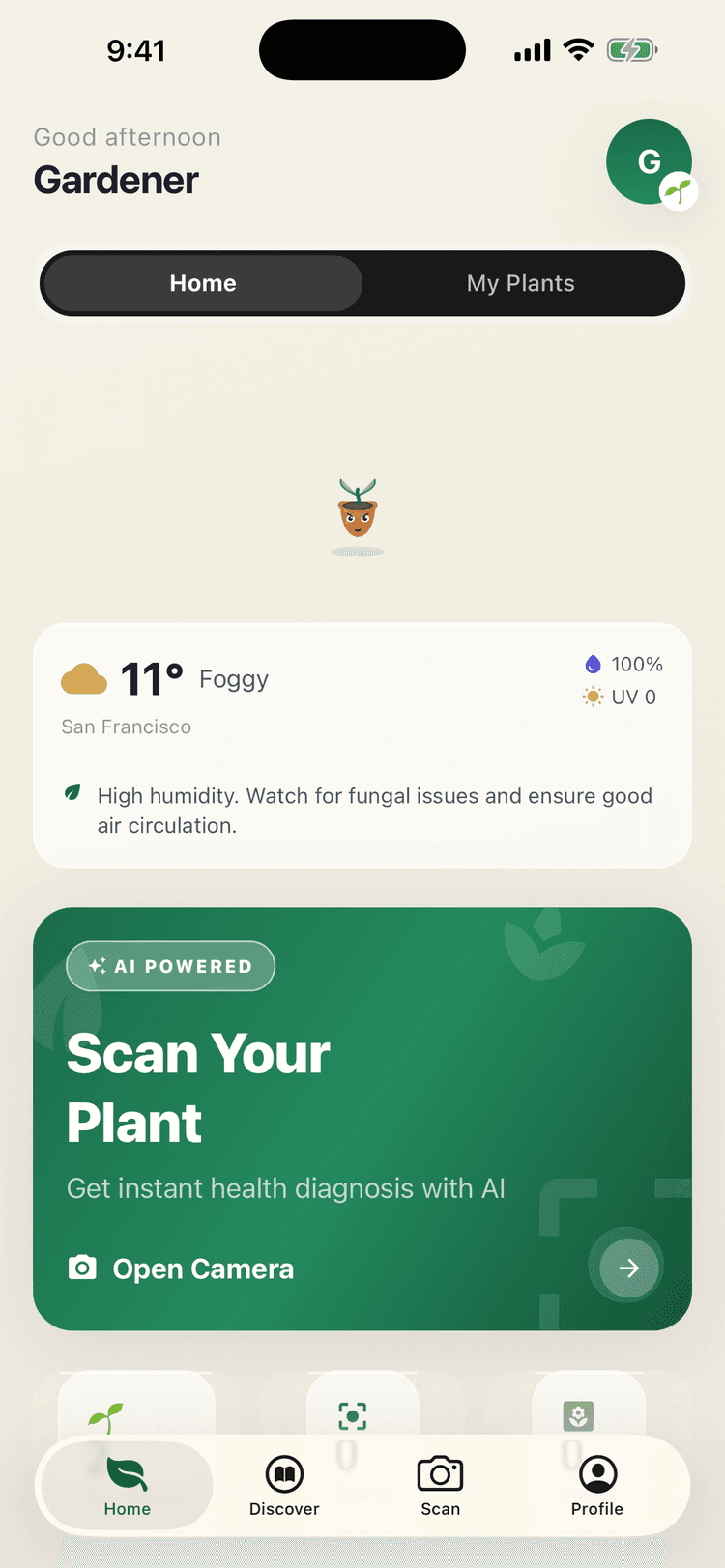 Garden dashboard
